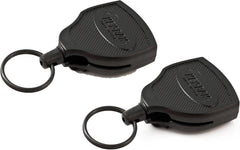 Key-Bak Super 48 Locking Professional Heavy Duty Self Retracting Key, 48" Black (2 Pack)