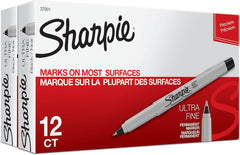 Sharpie Permanent Markers, Ultra-Fine Point, Black, 24-Count