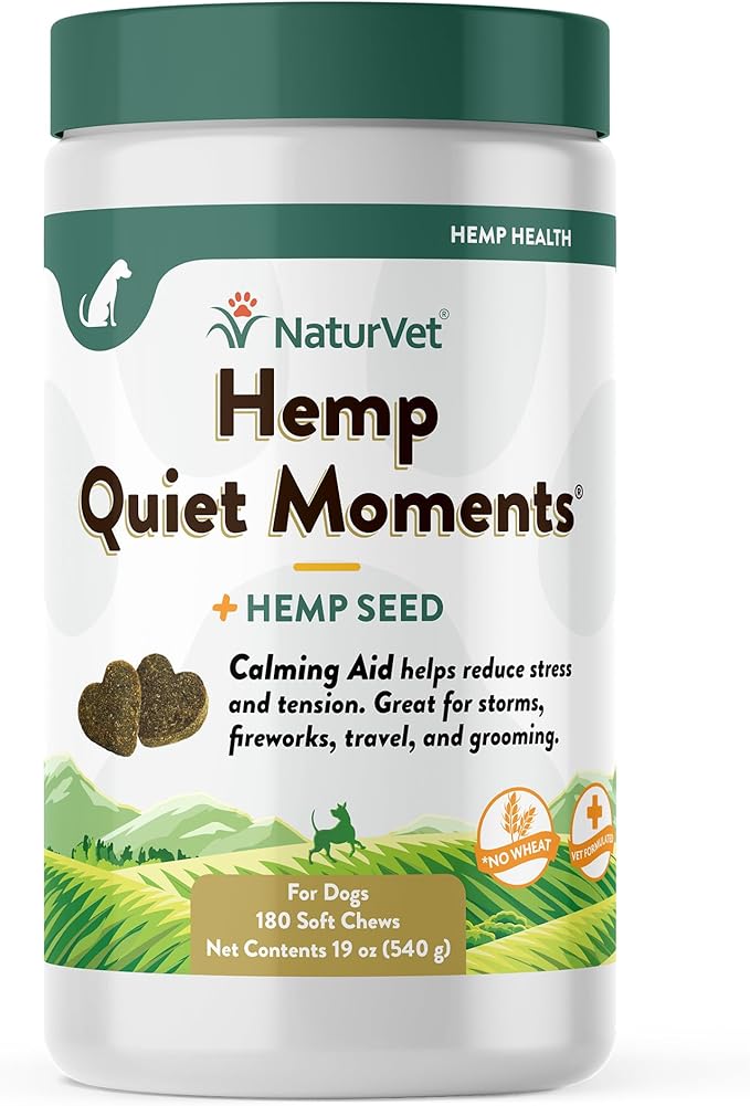 NaturVet Quiet Moments Calming Aid Dog Supplement, Helps Promote Relaxation, Reduce Stress