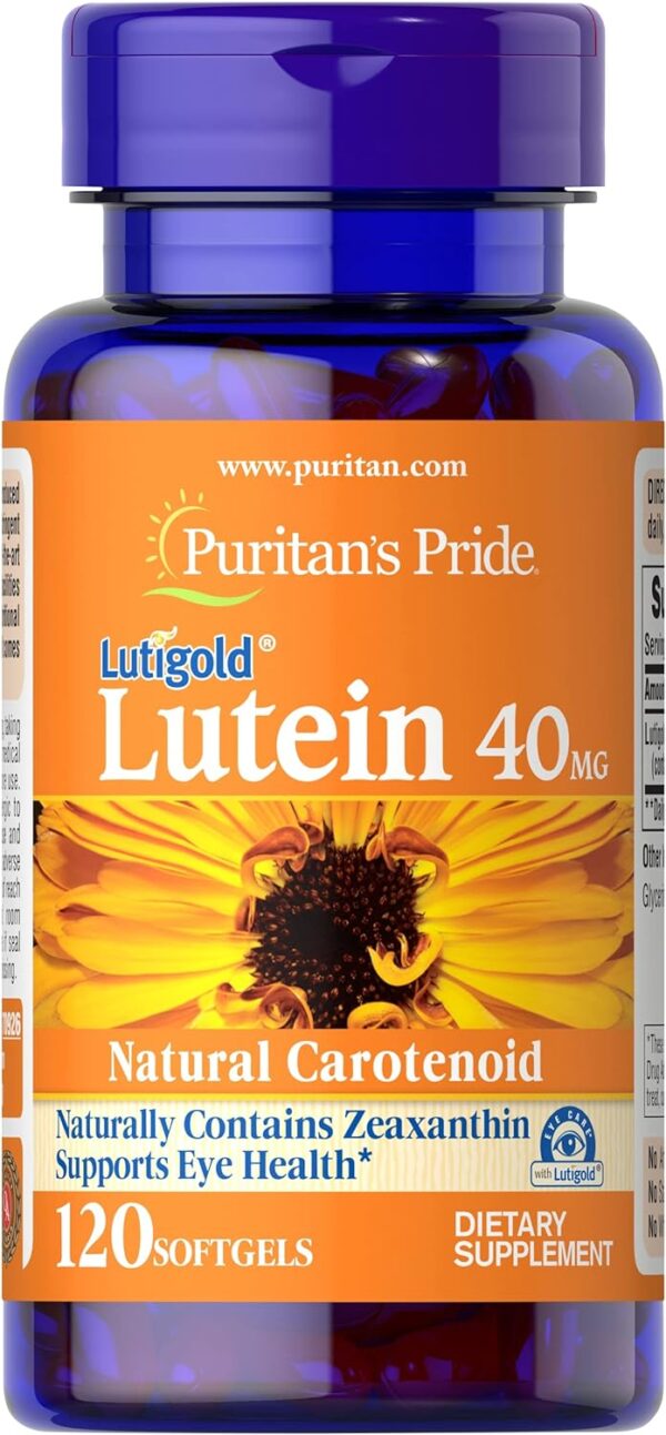 Puritan's Pride Lutein 40mg With Zeaxanthin, Supports Eye Health