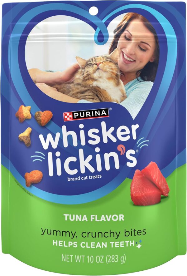 Purina Whisker Lickin's Cat Treats, Crunchy and Yummy Tuna Flavor