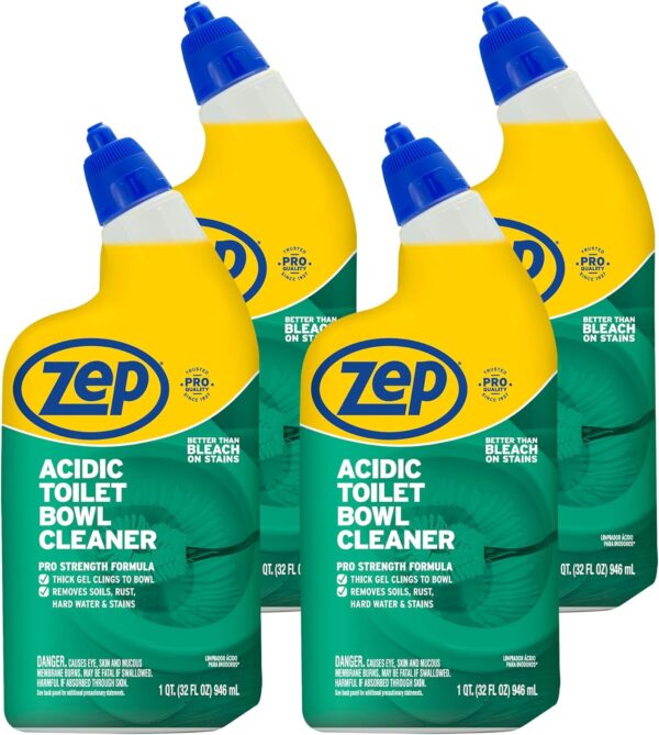 Zep Acidic Toilet Bowl Cleaner - 32 Ounce (Case of 4) - ZUATBC324